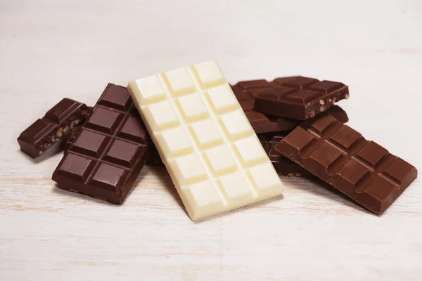 Variety chocolate bars — Stock Photo, Image