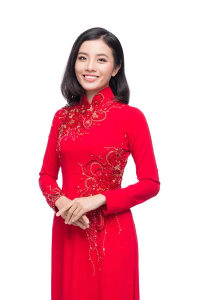 Mulher vietnamita em vestido tradicional — Fotografia de Stock