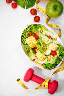 salata, halter ve ölçü birimi teyp