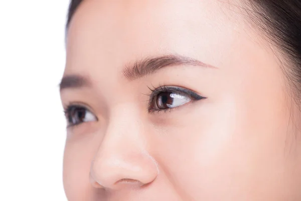 Cílios de sobrancelha e olhos de mulher — Fotografia de Stock
