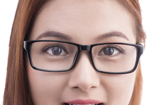 Femme asiatique avec des lunettes — Photo
