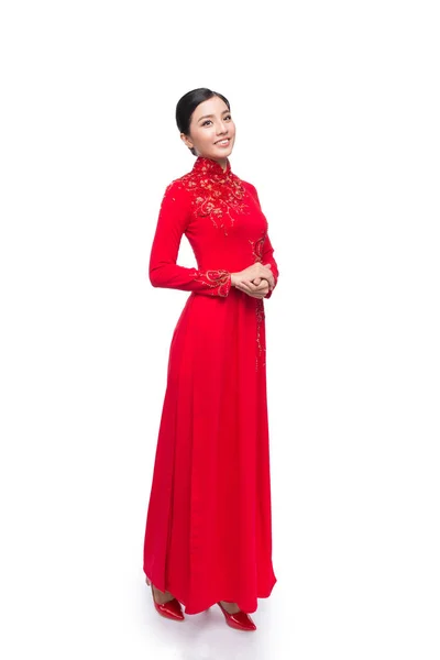 越南女子身穿传统服装 — 图库照片