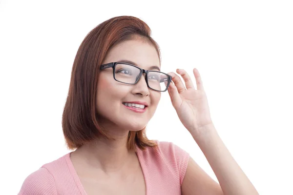 Mujer asiática en gafas graduadas — Foto de Stock