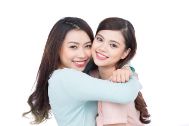 iki genç sarılma kadın