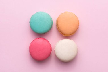 Renkli pastel macaroons 