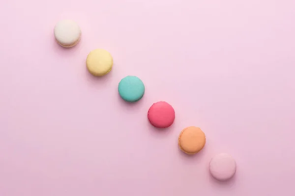 Colorful pastel macaroons — Stock Photo, Image