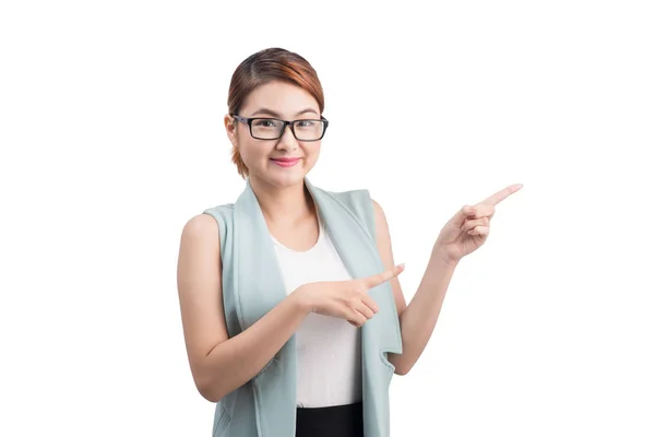 Asijské podnikatelka v brýlích — Stock fotografie