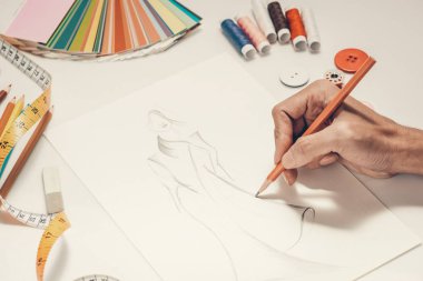 Çizim moda kroki el