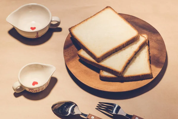 Sneetjes toast brood — Stockfoto