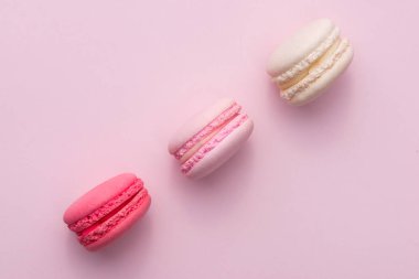 Renkli pastel macaroons