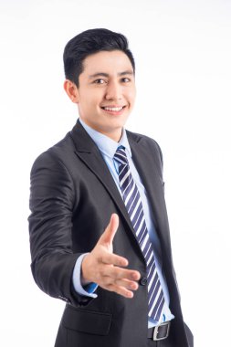 Genç çekici Asya iş adamı