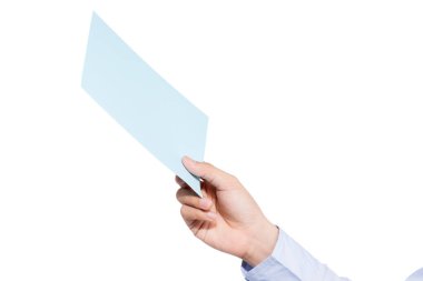 El tutma mavi kağıt