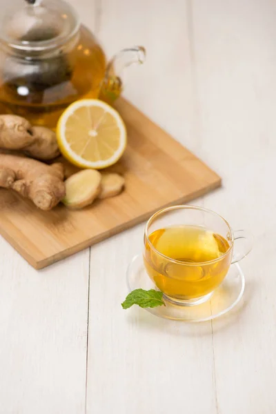 Cup of ginger tea — Stock Photo, Image