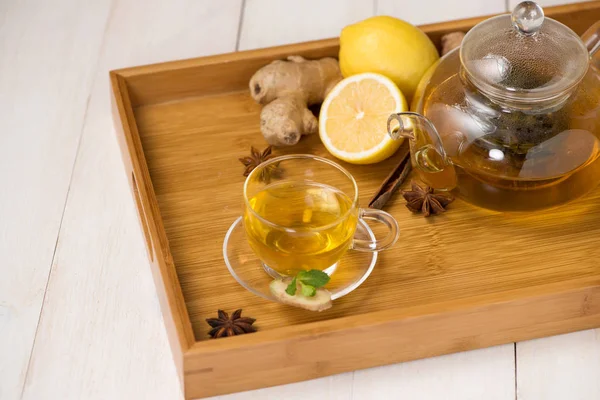 Cup of ginger tea — Stock Photo, Image