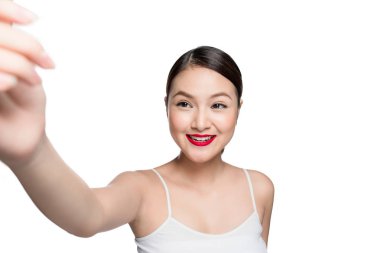 retro makyaj kadınla