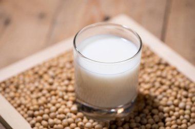 soya sütü ve fasulye