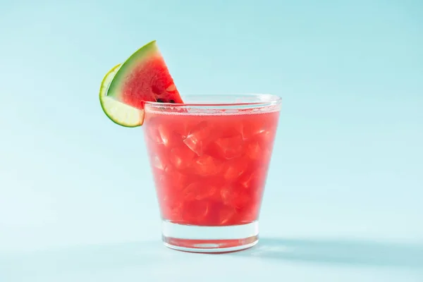 Glas gesunden Wassermelonensaft — Stockfoto