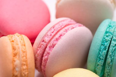 Renkli pastel macaroons