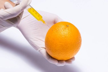 portakal ve şırınga ile deneme