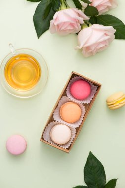 Kutusunda Fransızca macaroons