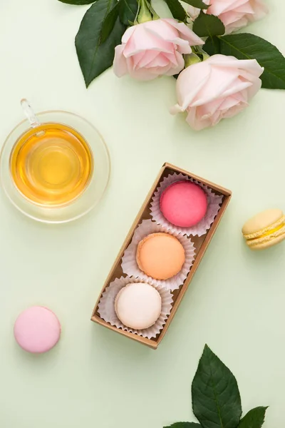 French macaroons in box — Stock Photo, Image