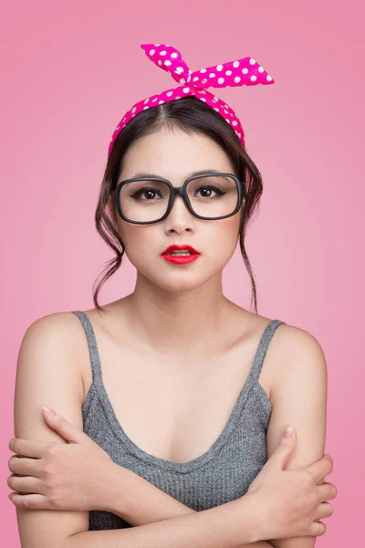 Asian girl in eyeglasses — Stock Photo, Image