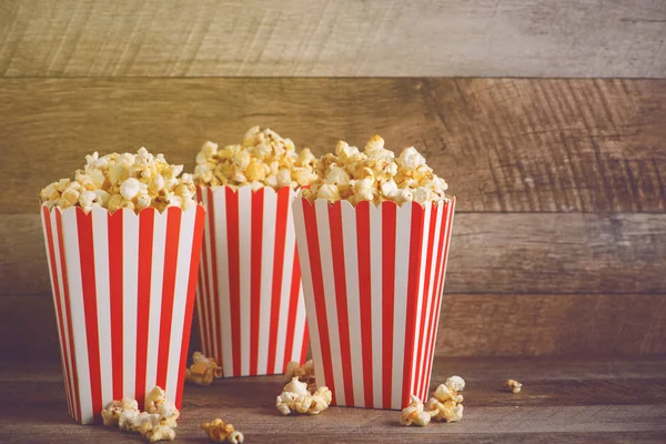 Popcorn in cardboard boxes — Stock Photo, Image