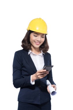 kask giyen kadın mimar