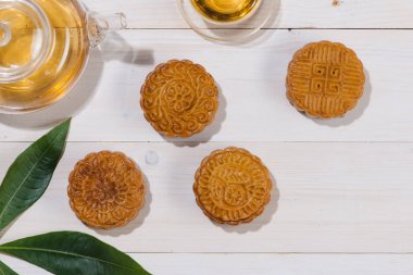Çin Mooncakes ve çay