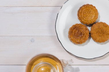 Çin Mooncakes ve çay