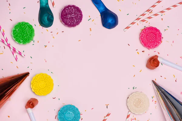 Tablo parti kurma. Geleneksel orta Sonbahar Festivali renkli mo