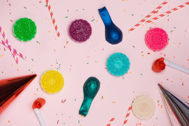 tatlı çok renkli mooncakes