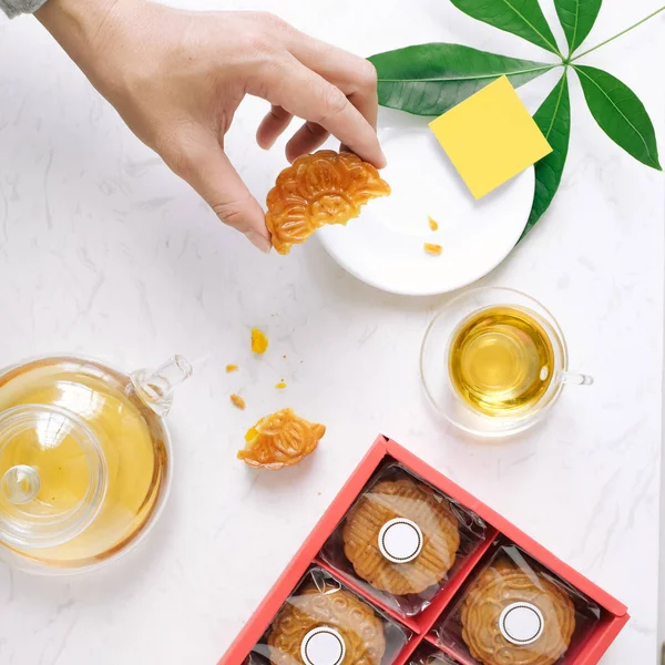 Mid-Autumn Festival Mooncakes — Stockfoto