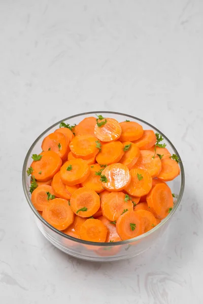 Chopped carrot slices — Stock Photo, Image