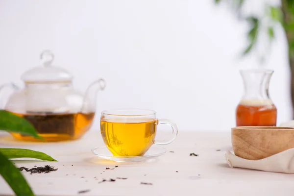 Cups of tea on table — Stock Photo, Image