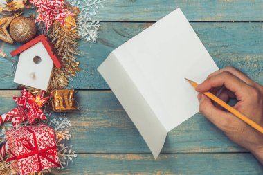 kart üzerinde yazma el ile dekorasyon