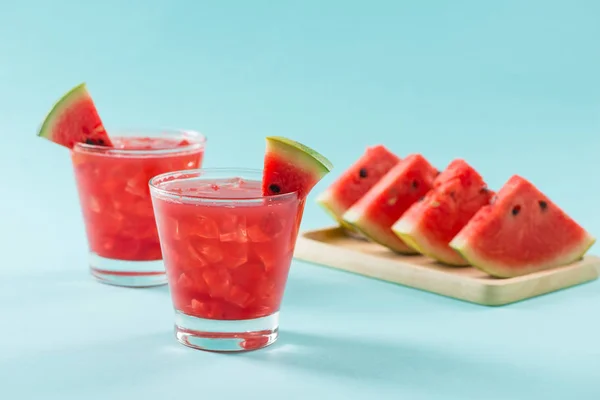 Bebida de sandía en vasos —  Fotos de Stock