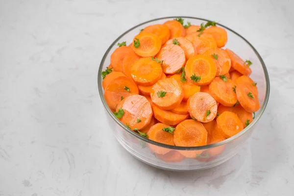 Chopped carrot slices — Stock Photo, Image