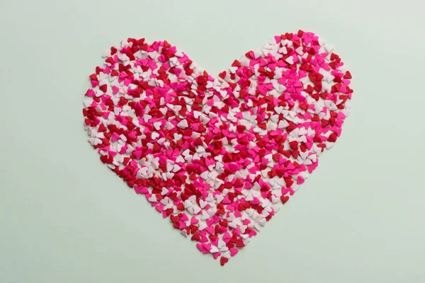 День Святого Валентина Крупный План Красочных Сладких Сердец — стоковое фото