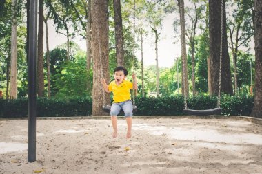 Çocuk Bahçesi üzerinde sallanan