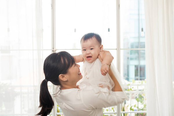 Mother and baby daughter