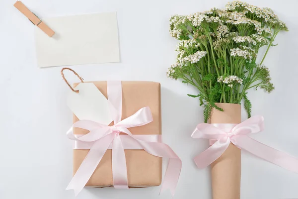 Composição Flores Para Dia Das Mães Fundo Amor — Fotografia de Stock