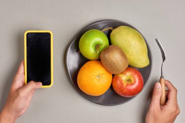 Beslenme, diyet sağlıklı. Taze çeşitli narenciye