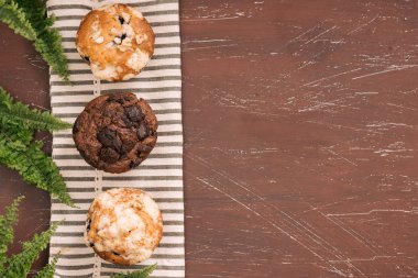 Tablo kopya alanı farklı taze ev yapımı kek