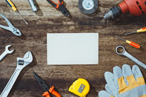 Labor Day Construction Tools Copy Space — Stock Photo, Image