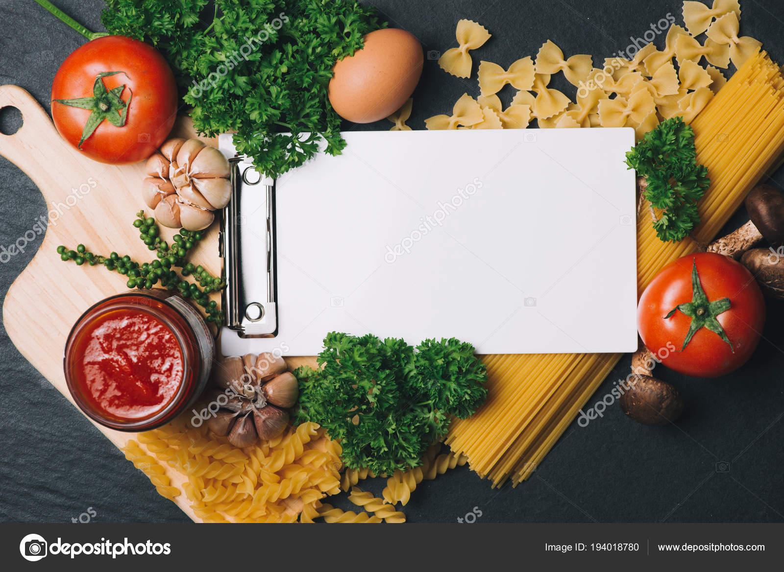 Download Italian Spaghetti Photo Recipe Stationary Mockup Kitchen Table Surrounded Products Stock Photo C Makidotvn 194018780 Yellowimages Mockups
