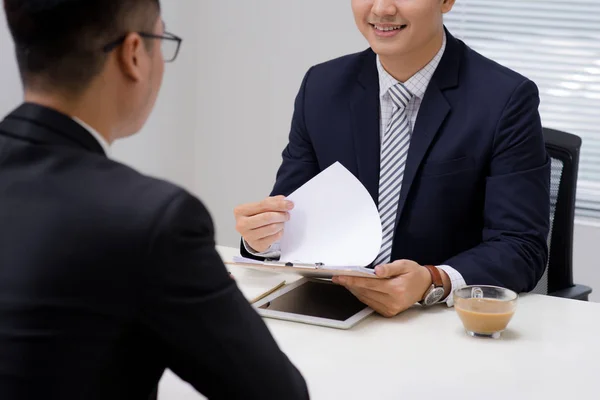 Happy Business People Talking Meeting Office — Stock Photo, Image