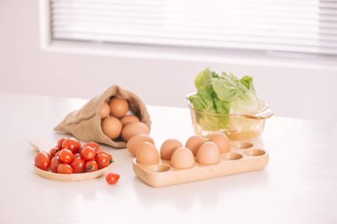 Mutfak hala Life.Fresh yumurta bir çuval torba.