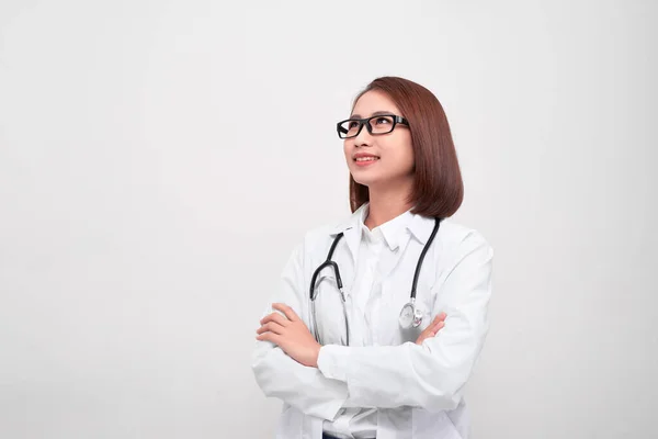 Joven Médico Sobre Fondo Blanco — Foto de Stock