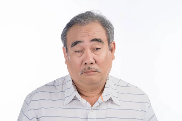 Den Trötta Asiatiska Mannen Utmattad Han Trött Att Höra Sin — Stockfoto